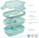 Lunch Box 1900ML, Bento Box Leak-Proof Dishwasher Microwave Safe BPA-Free