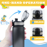 Bugucat Water Bottle Kids, 500ML Sports Water Bottle Drinks Bottle Leak Proof, Sport Jug Reusable, Water Storage Container for kindergarten School Outdoor Cycling, 1 Click Open, BPA Free Tritan