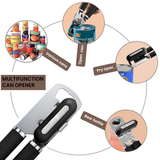 Bugucat Dosenöffner 3 In 1,Manuell Deckelöffner Can Opener Sicherheits Büchsenöffner Kapselheber