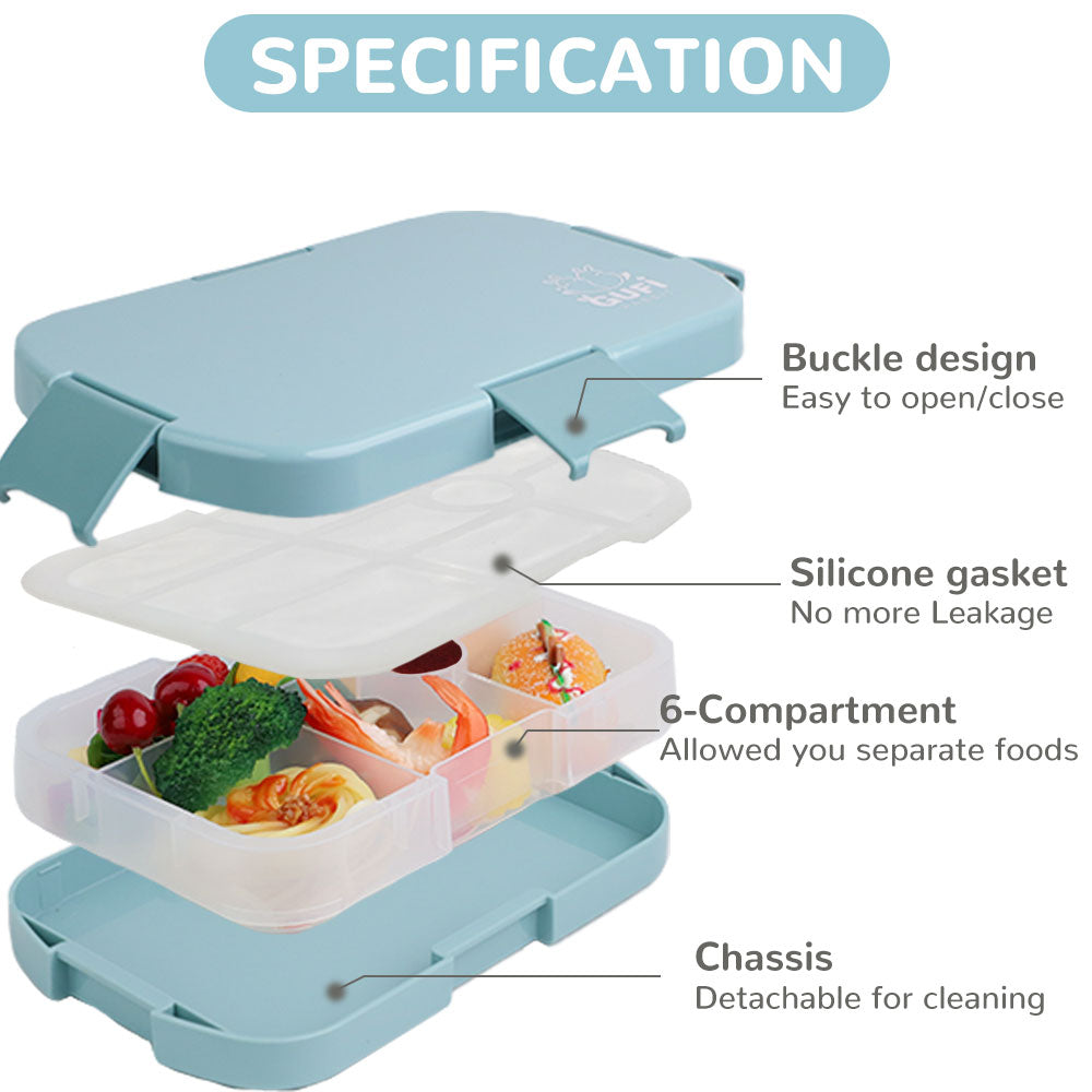 Hoqque Fiambrera Fiambreras Comida Trabajo Infantil Lunch Box Bento Tartera  Compartimentos para Niños Caliente Adulto Bag : : Hogar y cocina