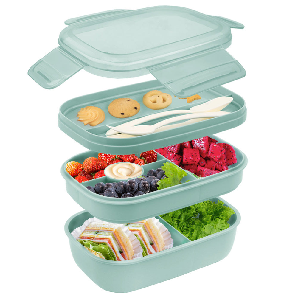 Bento Box Lunch Containers Adultes et Grands Enfants, Bento Boxes Adult  Lunch Boxes avec couverts 1300ml 4 compartiments Boîtes à lunch Conteneurs  étanches