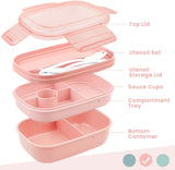 Lunch Box 1900ML, Bento Box Leak-Proof Dishwasher Microwave Safe BPA-Free