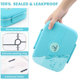 Bugucat Lunch Box 1300ML, Adult Kids Leakproof Bento Box with 5 Compartments and Spoon, Food Container Lunch Containers for School Work and Travel, Microwave & Dishwasher Safe for Men Woman, BPA Free