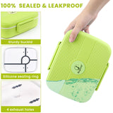 Bugucat Lunch Box 1300ML, Adult Kids Leakproof Bento Box with 5 Compartments and Spoon, Food Container Lunch Containers for School Work and Travel, Microwave & Dishwasher Safe for Men Woman, BPA Free