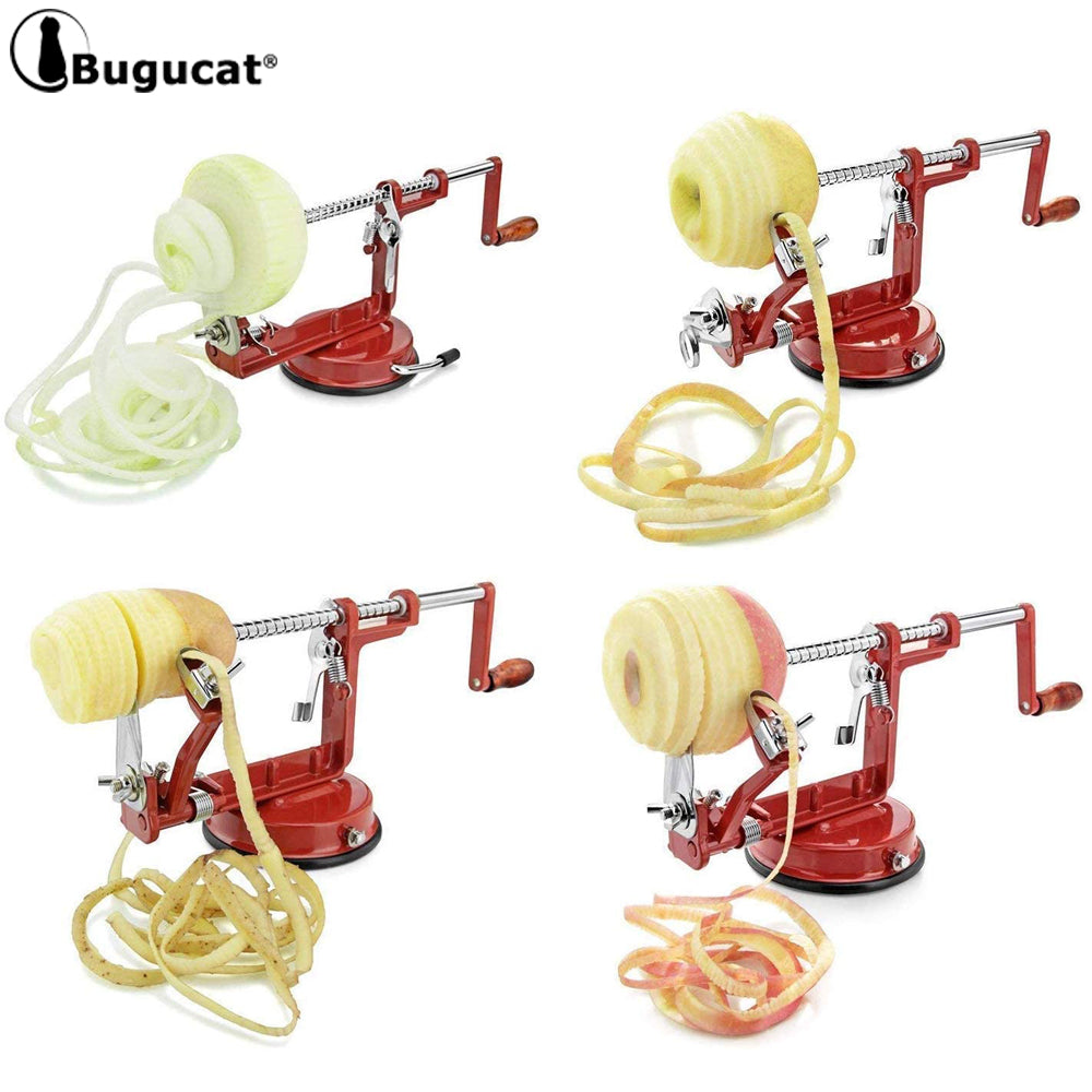 Bugucat Éplucheur de pomme, trancheur de pomme professionnel, éplucheur de  pomme, coupe-spirale, vide-pomme, éplucheur, trancheur de pommes de terre