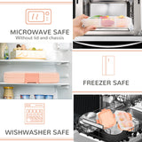 Lunch box enfant Bugucat, lunch box 1000ML avec 6 compartiments, bento box, lunch box, lunch box, robuste et étanche, hermétique, lunch box, convient aux micro-ondes et lave-vaisselle