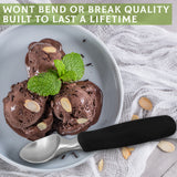 Bugucat Ice Cream Scoop, Cookie Scoop Set, Polished Stainless Steel Ice Cream Scoop, Ice Cream Spoon, Ice Cream Spoon, Biscuit Scoop, Ice Cream Spoon, for Fruit, Ice Cream Cookies, Dough, Ice Cream