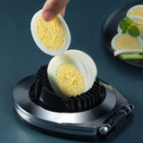 Bugucat Egg Cutter, Egg Wedge 304 Alambre de acero inoxidable Egg Slicer Splitter Chopper con 2 en 1 Disco Estante de metal Cuñas Herramienta de cocina para huevos, ensaladas, sándwiches