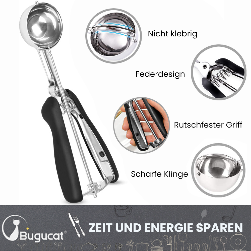 Bugucat Eisportionierer, Keksschaufel-Set aus poliertem Edelstahl, Eis –  Bugucat Home