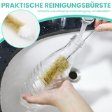 Bugucat Flaschenhalter für SodaStream, Hochwertiger 3er Abtropfhalter aus Edelstahl mit Abnehmbar Abtropfmatte und Flaschenbürste, Abtropfständer für Soda Stream, Crystal, Easy, Fuse Emil Flaschen