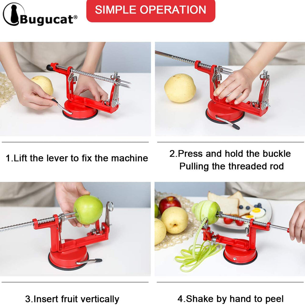 3-in-1 Apple Fruit Corer Slicer Peeler Slinky Machine Potato Cutter Kitchen  Tool