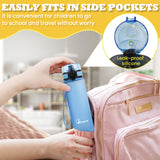 Bugucat Water Bottle Kids, 500ML Sports Water Bottle Drinks Bottle Leak Proof, Sport Jug Reusable, Water Storage Container for kindergarten School Outdoor Cycling, 1 Click Open, BPA Free Tritan