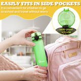 Bugucat Water Bottle Kids, 500ML Sports Water Bottle Drinks Bottle Leak Proof, Sport Jug Reusable, Water Storage Container for kindergarten School Outdoor Cycling, 1 Click Open, BPA Free Tritan