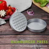 Bugucat Burger Press 50 Patty Papers Set - Non-Stick Hamburger Press Patty Maker Mold with Wax Patty Paper Sheets Meat Beef Pork Lamb Cheese Halal Nut Veg Veggie Burger Maker for BBQ Barbecue Grill