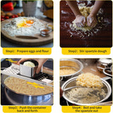 Cortador de spaetzle de acero inoxidable Bugucat, rallador de spaetzle, tamiz de spaetzle, prensa de spaetzle, agitador de spaetzle, tablero de spaetzle