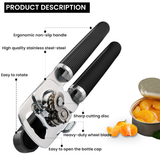 Bugucat Dosenöffner 3 In 1,Manuell Deckelöffner Can Opener Sicherheits Büchsenöffner Kapselheber