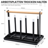 Bugucat Flaschenhalter für SodaStream, Hochwertiger 6er Abtropfhalter aus Edelstahl mit Herausnehmbare Abtropfwanne und Silikonhülle, Abtropfständer für Soda Stream, Crystal, Easy, Fuse Emil Flaschen