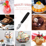 Bugucat Ice Cream Scoop, Cookie Scoop Set, Polished Stainless Steel Ice Cream Scoop, Ice Cream Spoon, Ice Cream Spoon, Biscuit Scoop, Ice Cream Spoon, for Fruit, Ice Cream Cookies, Dough, Ice Cream