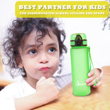 Bugucat Water Bottle Kids, 500ML Sports Water Bottle Drinks Bottle Leak Proof, Sport Jug Reusable, Water Storage Container for kindergarten School Outdoor Cycling, 1 Click Open, BPA Free Tritan