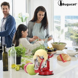 Bugucat Pelamele, Affettatrice professionale per mele, Pelapatate, Taglia-spirale, Taglia-mele, Pelapatate, Affetta frutta per patate, Funzione 3 in 1, Qualità Premium