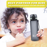 Bugucat Water Bottle Kids, 500ML Sports Water Bottle Drinks Bottle Leak Proof, Sport Jug Reusable, Water Storage Container for kindergarten School Outdoor Cycling, 1 Click Open, BPA Free Tritan