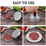 Bugucat Burger Press 50 Set di Cartine Patty - Hamburger Antiaderente Stampo Patty Maker con Fogli di Carta Cerata Carne Manzo Maiale Agnello Formaggio Halal Noci Veg Veggie Burger Maker per Barbecue Barbecue Grill