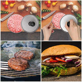 Bugucat Burger Press 50 Patty Papers Set - Molde antiadherente para hacer hamburguesas con hojas de papel de cera para carne, carne de res, cerdo, cordero, queso, nuez halal, verduras, hamburguesas para barbacoa