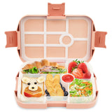 Bugucat Lunchbox Kinder, 1000ML Brotdose mit 6 Fächern Unterteilten, Bento Box Brotbüchse Brotzeitbox Robust und Auslaufsicher Luftdichte, Frühstücksbox Geeignet für Mikrowellen und Spülmaschinen
