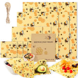 Bugucat Bio Wachspapier 8er-Set,Bienenwachs Wraps ,Wiederverwendbare Bienenwachstücher aus natürlichem Bienenwachs Öko-Tex Baumwolle,Keine Abfälle Frischhaltefolie für Lebensmittelaufbewahrung Beeswax