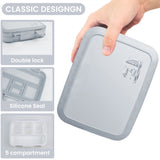 Bugucat Lunchbox 800ML, Bento Box Brotdose mit 5 Fächern und Besteckset, Vesperdose Frühstücksbox für Mikrowellen Spülmaschinen, Brotzeitbox Brotbüchse, BPA-Free