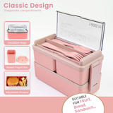 Lunch Box 1400ML Set, Bento Box Leak-Proof Dishwasher Microwave Safe BPA-Free