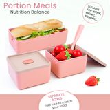 Lunch Box 1400ML Set, Bento Box Leak-Proof Dishwasher Microwave Safe BPA-Free