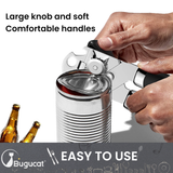 Bugucat Dosenöffner 3 In 1,Manuell Deckelöffner Can Opener Sicherheits Büchsenöffner Kapselheber