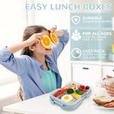 Lunch box enfant Bugucat, lunch box 1000ML avec 6 compartiments, bento box, lunch box, lunch box, robuste et étanche, hermétique, lunch box, convient aux micro-ondes et lave-vaisselle